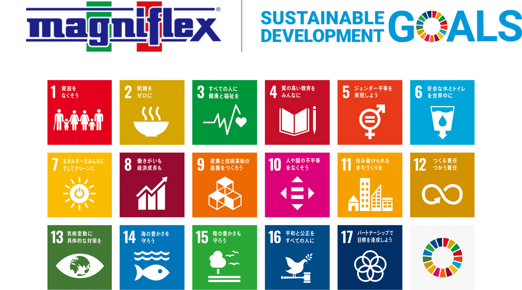 マニフレックスは持続可能な開発目標（SDGs）を支援しています